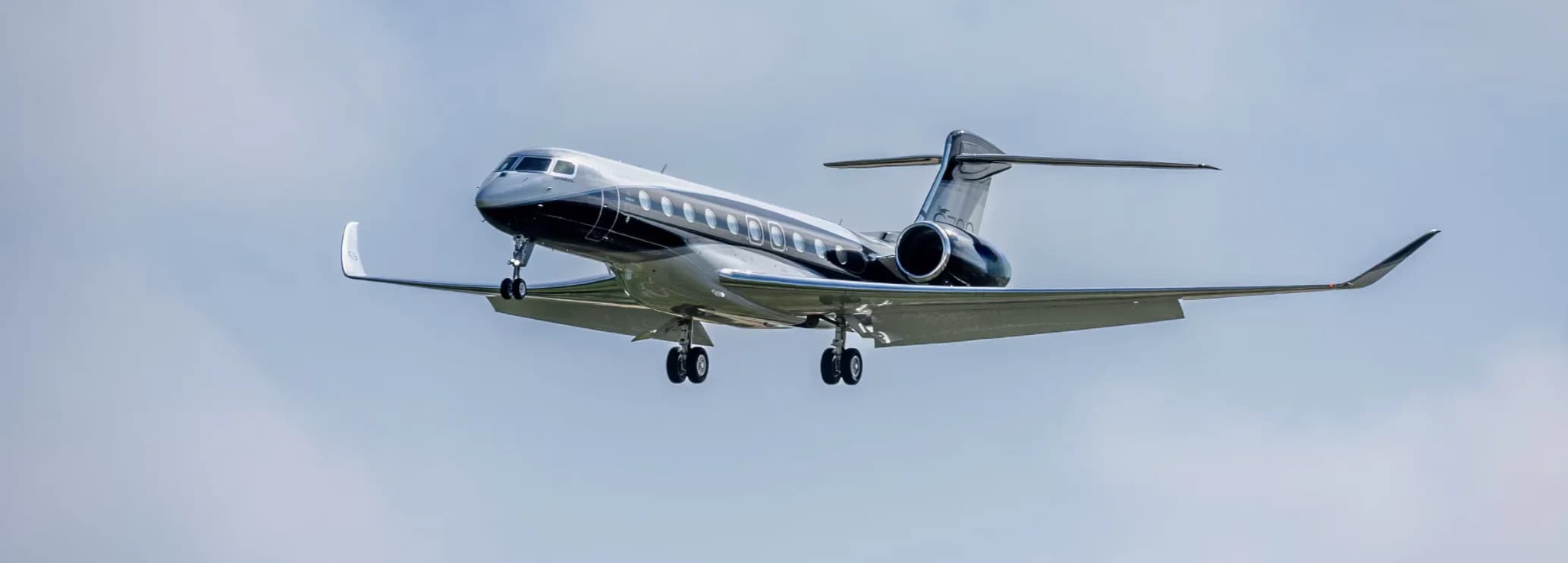 Gulfstream G700 ultra long range private jet on the runway