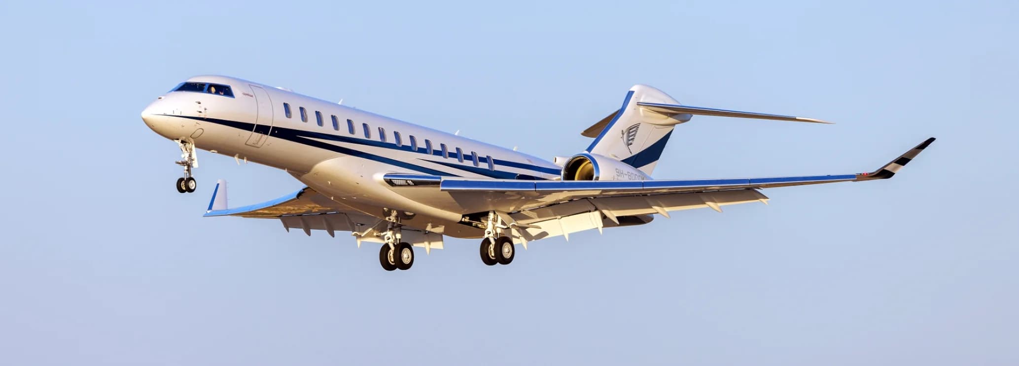 Bombardier Global 8000 luxury four-zone interior cabin with permanent bedroom suite