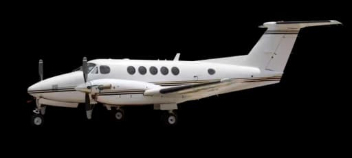 King Air 200 turboprop aircraft available for private charter