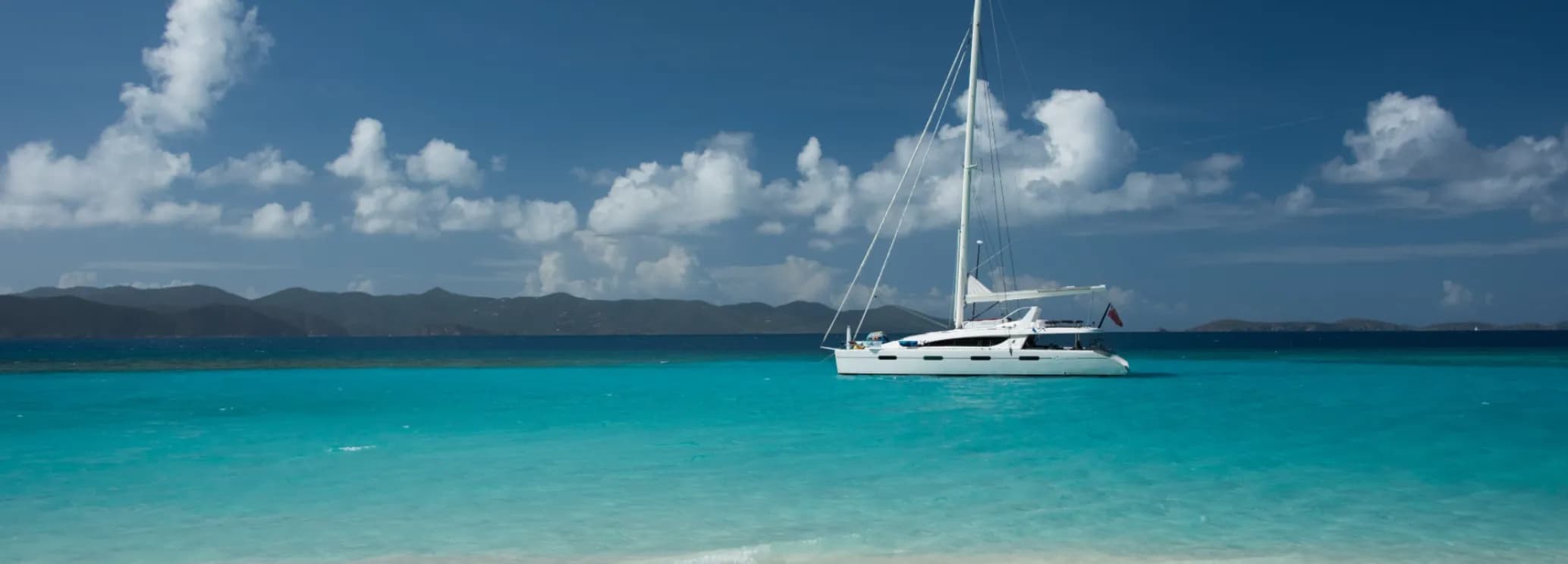 Jost Van Dyke private charter route showing jet access through Tortola or St. Thomas and a short water transfer to the British Virgin Islands.