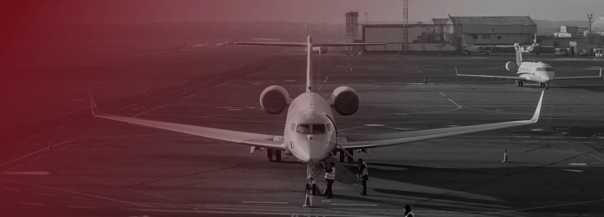 Luxury private jet parked at Harry Reid International Airport serving Houston to Las Vegas charter travelers