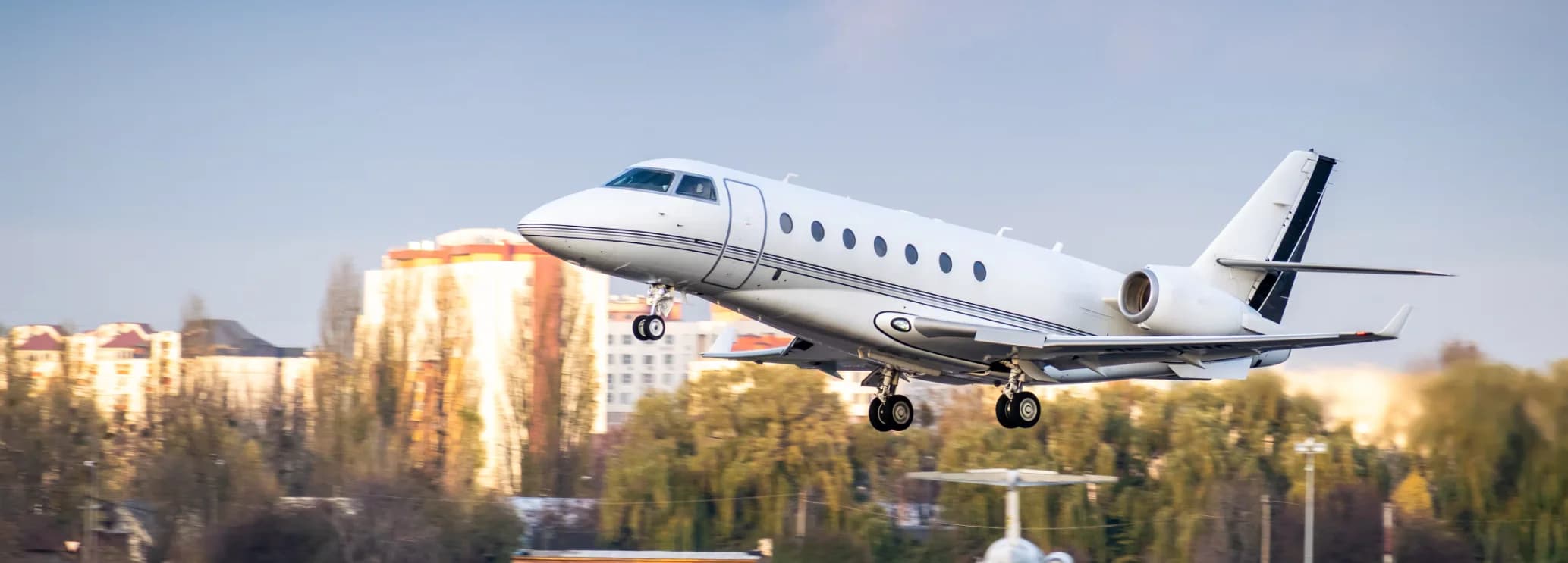 Gulfstream G200 private jet charter aircraft with a wide 7.2-foot cabin and long-range capability